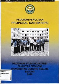 Pedoman Penulisan Proposal dan Skrispsi