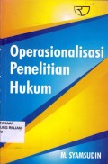 Operasionalisasi penelitian Hukum