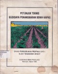 Petunjuk Teknis Budidaya penangkaran benih Kapas