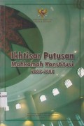 Ikhtisan Putusan Mahkamah Konstitusi 2003-2008