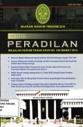 Varia Peradilan majalah Hukum Tahun XXVII 2013