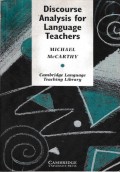 Discourse Analysis for Language Teachers