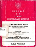 UUD 1945 P-4 GBHN Kewaspadaan Nasional