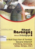 Pintar Budidaya Ikan di tambak secara intensif ; nikmat rasanya ,nikmat untungnya